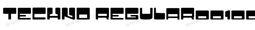 Techno Regular00100字体转换